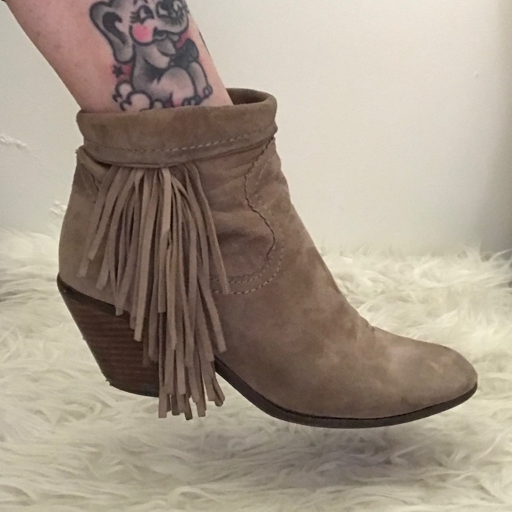 Sam Edelman fringe ankle bootie